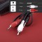 FEDUS 3.5mm aux Male to 2 RCA AV Cable, TRS 3-Pole Male TV Out Cable for Speaker Amplifier - 5M