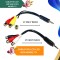 Cabletech 3.5mm Aux Male Plug to 3 RCA Female AV Cable 7 Adapter Audio Video Composite for TV, Camcoder