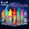 RandM Vape Tornado 9000 Puffs Disposable Vape, Prefilled Fruit Flavours E Cigarettes, Draw-Activated Rechargeable Vapes Pen with RGB Flash Lights, 0mg Nicotine Free (Peach Berry)