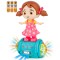 Musical Dancing Girl Doll Activity Play Center Toy 360° Rotating with Flashing Lights & Bump n Go Action Toys for Kids