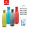 Attro Diamond 1000ml Plastic Unbreakable Fridge Water Bottle | BPA & Leak Free for Sports, School, Gym Assorted | 4 pcs