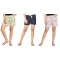 Club A9 Womens Cotton Printed Regular Fit Shorts (Combo of 3) (WSCOMBO3_3-8-0_New)
