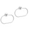 2 pcs Stainless Steel Towel Ring for Bathroom/Napkin-Towel Hanger/Wash Basin/Bathroom Accessories (Chrome-Oval)
