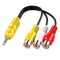 3.5MM to 3 RCA Cable Video AV Component Adapter Cable Replacement for TCL TV, 3 RCA to AV Input Adapter - 23CM/9in