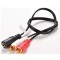 ADNET 2 Male RCA to Aux Female Stereo 3.5mm Cable Connector for PC, Laptop, TV (1.5 Meter)