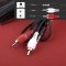 ADNET 3.5mm Aux Male to 2 RCA Male Audio Cable | Auxiliary Stereo to 2 Phono RCA 1 Meter
