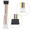ADNET Molex to SATA Cable, 15 Pin SATA to 4 Pin Molex Power Adapter Cable Cord for SATA Hard Drives and CD ROM Drives Multicolor 5 Pack