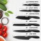 AGARO Royal 6 Pcs Kitchen Knife Set with Covers | High Carbon Stainless Steel Chef Knife I Sontuku Knife I Paring Knife