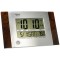 Ajanta Quartz Plastic Abstract Rectangle Digital Alarm Wall Clock (Black & Brown, 29 cm x 19 cm x 2.5 cm, ODC 130)