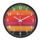 Solimo 12 Plastic & Glass Wall Clock - Different Strokes (Step Movement, Frame)