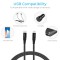 Ambrane 60W/3A PD Fast Charging 1.5M Braided Type C to Type C Cable 480Mbps for Smartphone, Tablet, Laptop - RCTT15