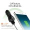 Amkette Power Pro Dual Port USB Car Charger Smart Charging with 3.4A + Braided Micro USB Cable (Black)