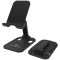 Amkette Ergo Desk Phone Holder, Foldable Mobile Stand with Height Adjustable Design and Anti-Slip Silicone Grips for Office and Home use, Compatible with Smartphones and Tablets (Black)