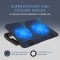 EvoFox Frost Laptop Cooling Pad with Silent Fans, 5 Adjustment Level, Iron mesh, 2 USB Ports for Upto 15.6 Laptop
