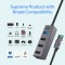 Amkette USB HUB 3.0 for PC/Laptop, 4 Port Included 3.0 Superspeed Port, Metal Built - Strong and Durable, 5Gbps High Speed Data Transfer, Compatible for PC/Laptops, MacBook, Metal (Grey)