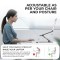 Amkette Ergo Hi-Rise Metal Alloy Portable Laptop Stand, Multi Angle Adjustment, Foldable Design, Overheating Protection for MacBook, Tablets, and Laptops up to 17 Inches