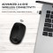 Amkette Hush Pro Go Wireless Mouse with Advance 2.4 Ghz Connectivity |Silent Switch| Ergonomic Design|, Ultra-Compact, High Precision 1200 DPI, Smart Auto Sleep Function (Red)