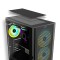 Ant Esports ICE-4000 RGB Mid- Tower Computer Case/Gaming Cabinet - Black | Supports ATX, Micro-ATX, Mini-ITX | Pre-Installed 3 x 120mm ARGB Fans in Front