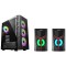 Ant Esports 510 AIR Mid Tower Gaming Cabinet Computer Case Supports E-ATX, ATX, Micro-ATX, Mini-ITX Motherboard Sliding Tempered Glass Side Panel, Black & GS100 2.0 Multimedia Aux Connectivity