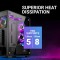 Ant Esports SX7 Mid- Tower Computer Case/Gaming Cabinet - Black | Support ATX, Micro-ATX, Mini-ITX | Pre-Installed 3 x 120mm Front Fans