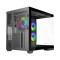 Ant Esports Crystal X4 Mid-Tower High End Computer Case/Gaming Cabinet - Grey | Dual Chamber Design with Panoramic Glass and USB Type-C | Support ATX, Micro-ATX, Mini-ITX | Pre-Installed 3 ARGB Fans