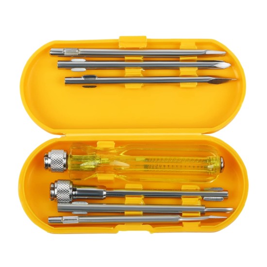 Asian Paints TruCare 6-in-1 Screw Driver Multi-purpose Kit With 2 Flat Blades, 2 Head, 1 Round Poker Bar, Extension Rod
