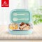 Attro Munch Deluxe Insulated Lunch Box with 3 Compartment, 2 Spoon | BPA Free Inner with Steel for School, Office