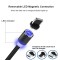 3 in 1 360° Round Magnetic Fast Charging cable with LED for USB-C Type-C/iOS/Micro USB