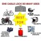 AutoKraftZ Storng, Key Less, Use Universal Number Chain Cable For Bike/Bicycle Helmet Lock, Security Number Lock Helmet Locks