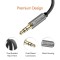 Amkette AUX (Auxiliary) Audio Cable with 3.5mm Male to Male Gold Plated Connectors for Car/Speakers - (2m) – Black