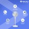 bajaj Esteem 400 MM Oscillating Pedestal Fan for Home Stand Fan with Tilt Mechanism Voltage Protection | HighAir Deliver