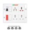Bitcorp Electric Extension Board for Appliances 6A 4 Socket, 16A 2 Switch, 20A MCB | 3500W Power Strip | 2M Long Wire