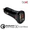 boAt Dual Port Rapid Car Charger with Quick Charge 3.0, USB Type-C to USB-A 2.0 Male 1M Cable - Qualcomm Certified