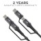 boAt Deuce USB 300 2 in 1 Type-C & Micro USB Cable 1.5M with 3A Fast Charging & 480mbps Data, 10000+ Bends Lifespan