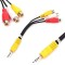 CARE CASE 3.5mm Female to RCA Video Cable, 18mm Extension Head 3.5 One Point Three AV Cable Female Audio Cable