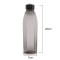 Cello Crystal PET Bottle Set, 1 Litre, 6 pcs, Black, bPA free & leak proof