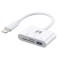 CEZO Lightning to USB Camera Adapter with Lightning to Micro SD Card Reader | 3 in 1 Adapter for iPhone