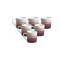 Clay Craft Fine Ceramic Tea/Coffee Mug for home, travel, gifting | 180 ml each | Multicolor (6 pcs)