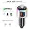 Car Bluetooth Device | FM Transmitter | QC 3.0 Dual USB Fast Charger & Call Receiver | for MP3 Audio Playback