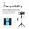 DigiTek (DTR-210SS) Portable Selfie Stick with Wireless Remote & 3 Legs Tripod Base for Smartphones
