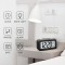 DINACO Digital Clock Smart Alarm with Date & Indoor Temperature Battery | 12/24H Display Night-Light for Bedrooms