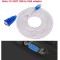 DTech 0.5M FTDI USB to Serial Adapter Cable RS232 DB9 Male Port FT232RL Chipset Support Windows 10/8/7, Mac, Linux for PC