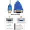 DTech 0.5M FTDI USB to Serial Adapter Cable RS232 DB9 Male Port FT232RL Chipset Support Windows 10/8/7, Mac, Linux for PC