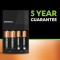 Duracell 4 Hours Battery Charger, 1 Count, for 4 AAA rechargeable batteries