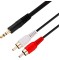 3.5mm Male Stereo to 2 Male RCA Audio Adapter 1.5M Y-Splitter Audio RCA Male Cable for Stereo Receiver, Speaker, Smartphone