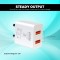 Eliide 15W Dual USB Charger Adapter with Type C Cable-2.4A Fast Charging Adaptor for Android/iOS (TC 333)