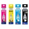 Epson 664 L100, L110, L130, L200, L210, L220, L300, L310, L350, L355, L360, L365, L380, L455, L550, L555, L565 Printers Black + Tri Color Combo Pack Ink Bottle (Black)