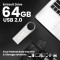 128GB Metal USB 2.0 Flash Drive | 25MB/s Fast Data Transfer | Metallic Black Casing (EVMPDV/128GB)