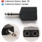 6.35mm (1/4) Male TRS (Stereo) to 2 Ports of 6.35mm (1/4) Female Audio Splitter | 1 Port to 2 Stereo Audio Adapter