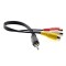 Fedus 3.5mm Aux Male Plug to 3RCA Female Adapter Cable Video Adapter (Multicolor)